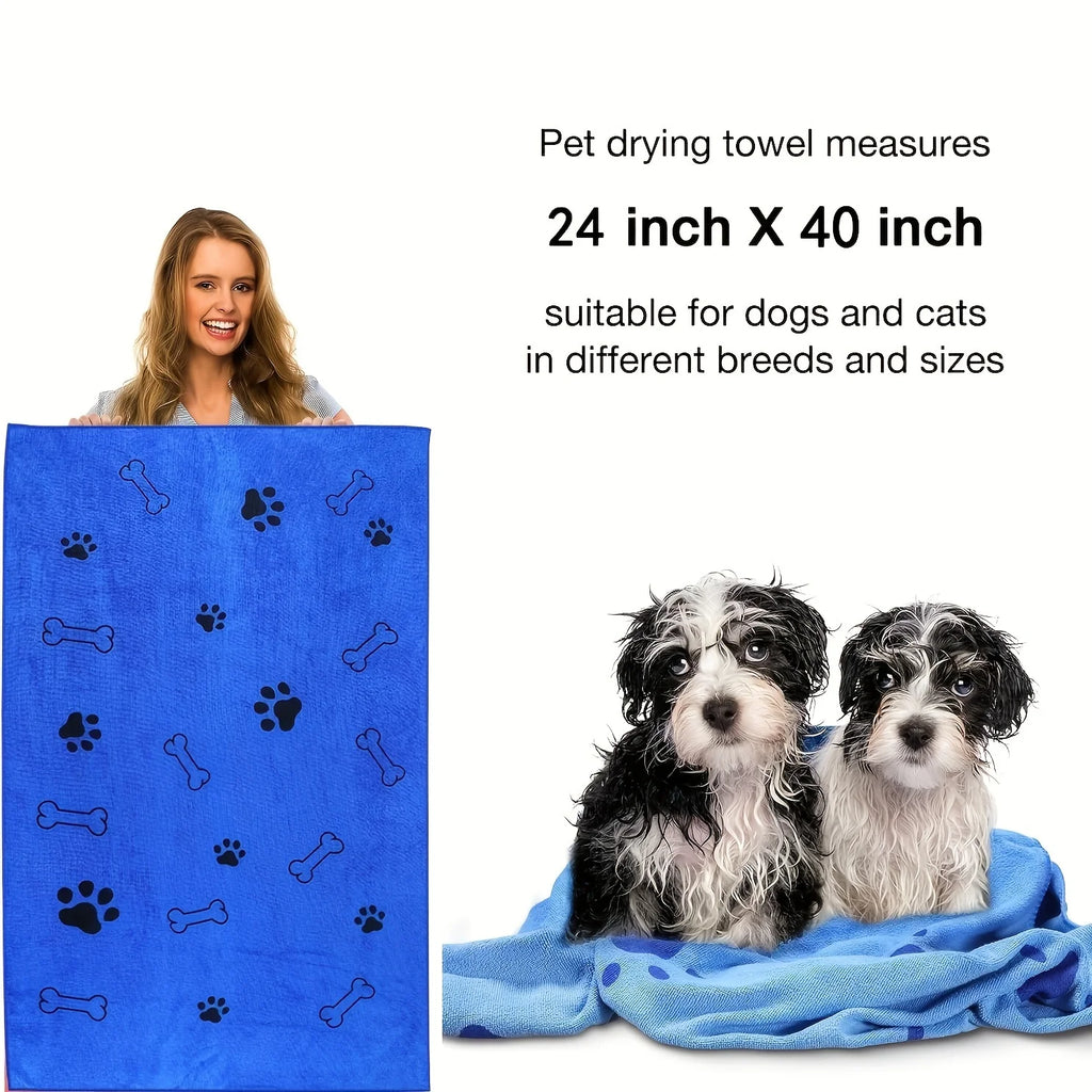 Dog Microfiber Bath Towel – Quick-Drying Super Absorbent Pet Bath Towel | ZenPawsShop