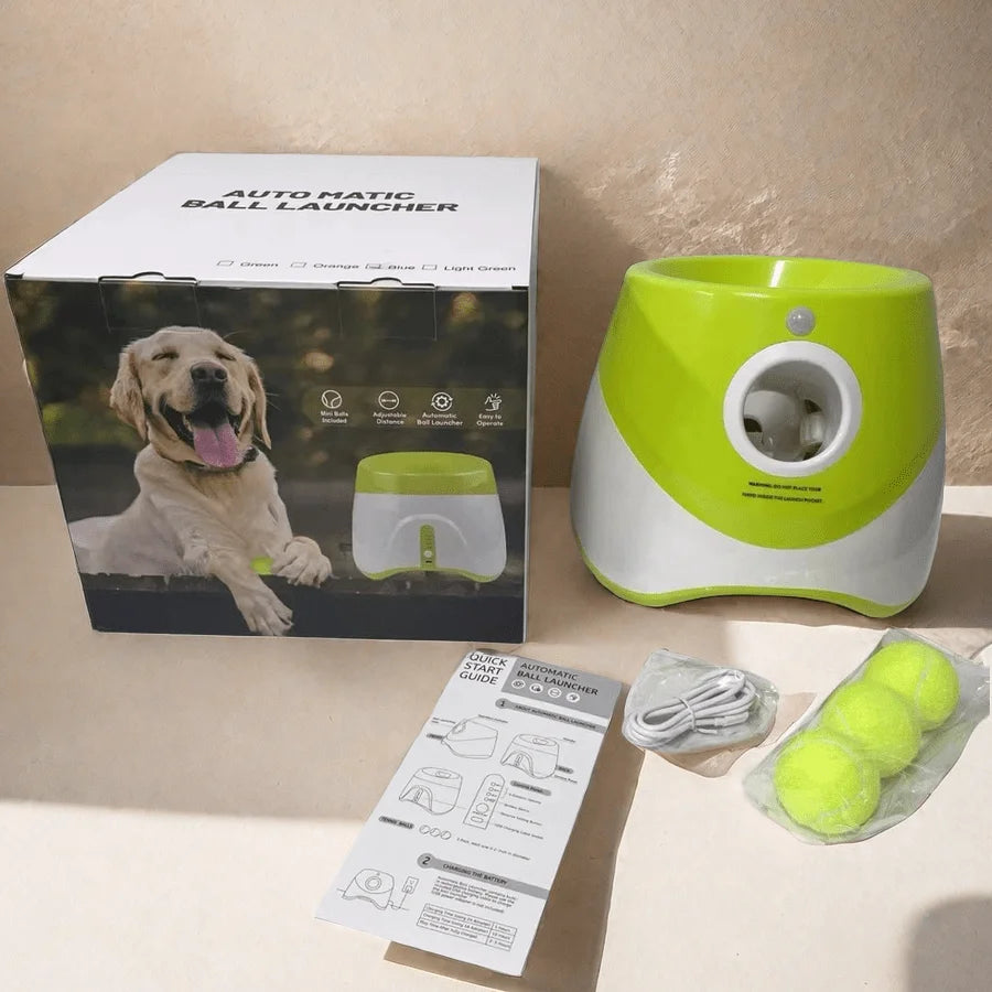 Automatic Dog Ball Launcher – Interactive Fetch Toy USB Rechargeable | ZenPawsShop