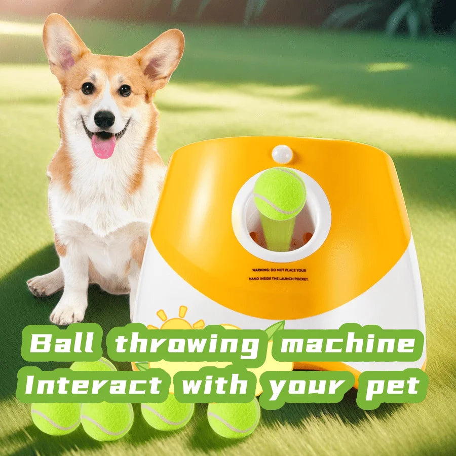 Automatic Dog Ball Launcher – Interactive Fetch Toy USB Rechargeable | ZenPawsShop