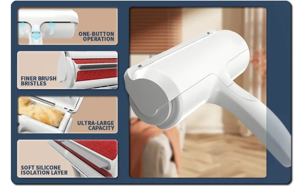 Pet Hair Remover Roller – Self-Cleaning Reusable Fur Remover | ZenPawsShop