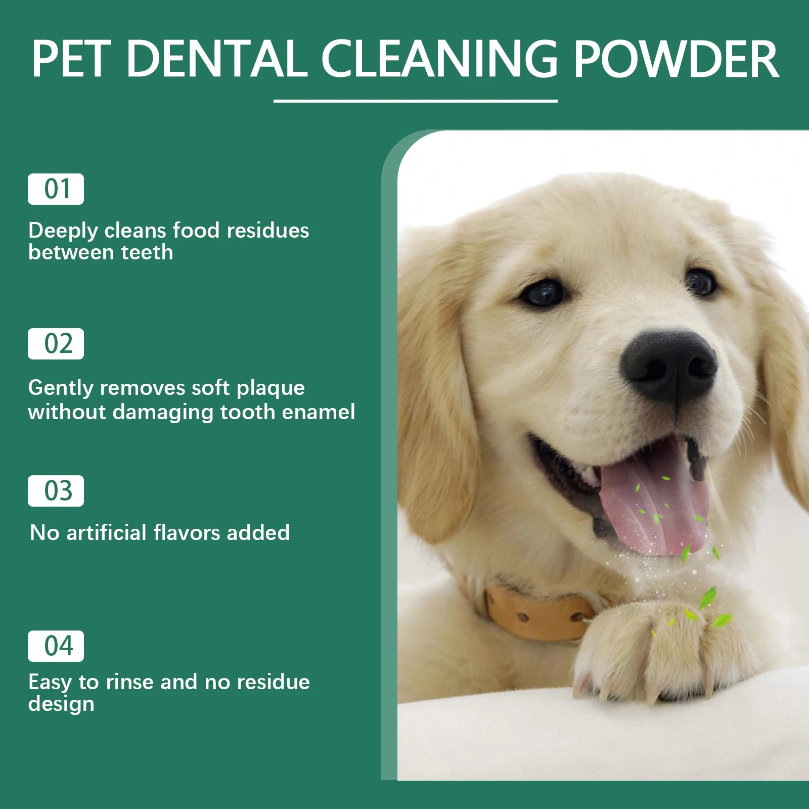 Dog Dental Powder – Removes Tartar and Freshens Breath for Healthy Gums | ZenPawsShop