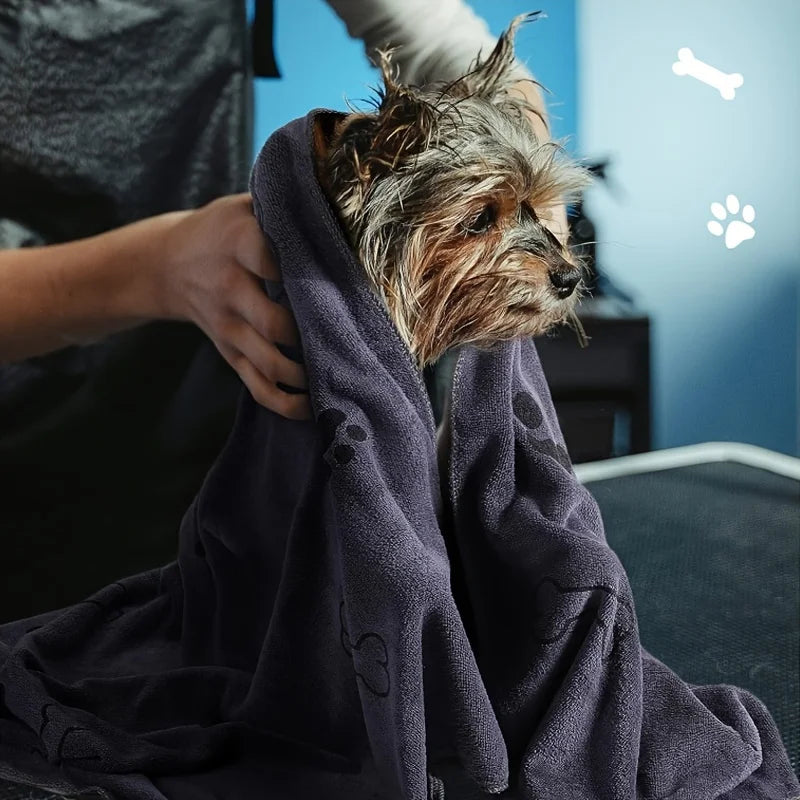 Dog Microfiber Bath Towel – Quick-Drying Super Absorbent Pet Bath Towel | ZenPawsShop