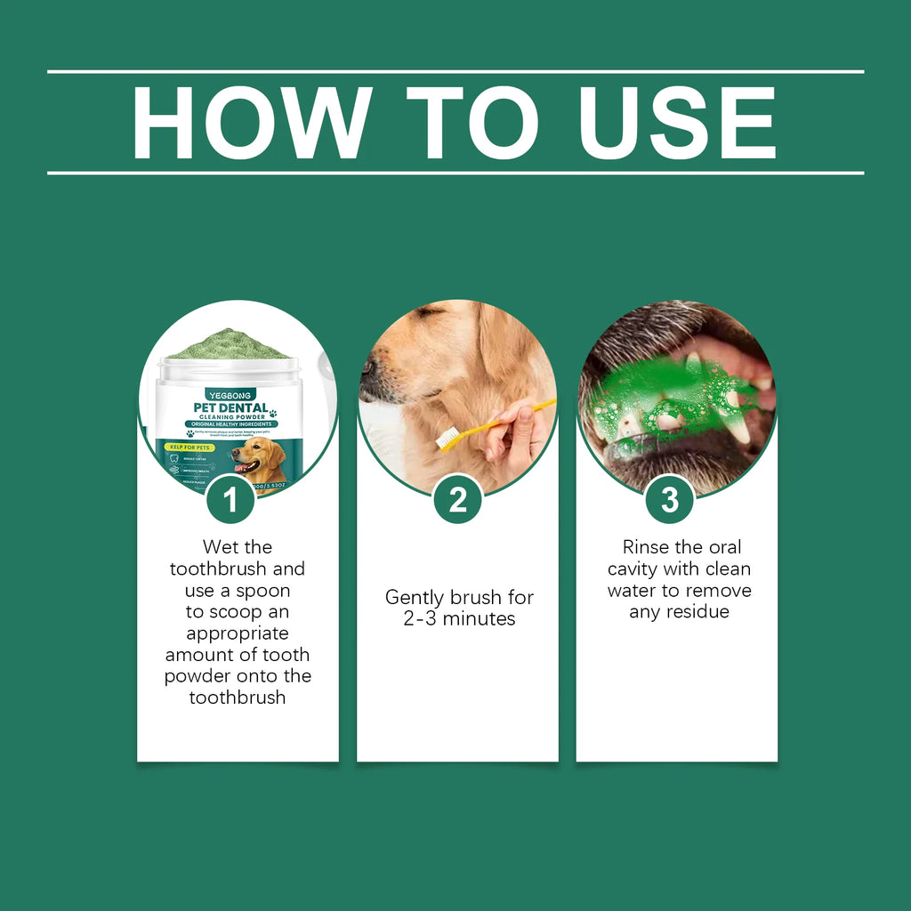 Dog Dental Powder – Removes Tartar and Freshens Breath for Healthy Gums | ZenPawsShop