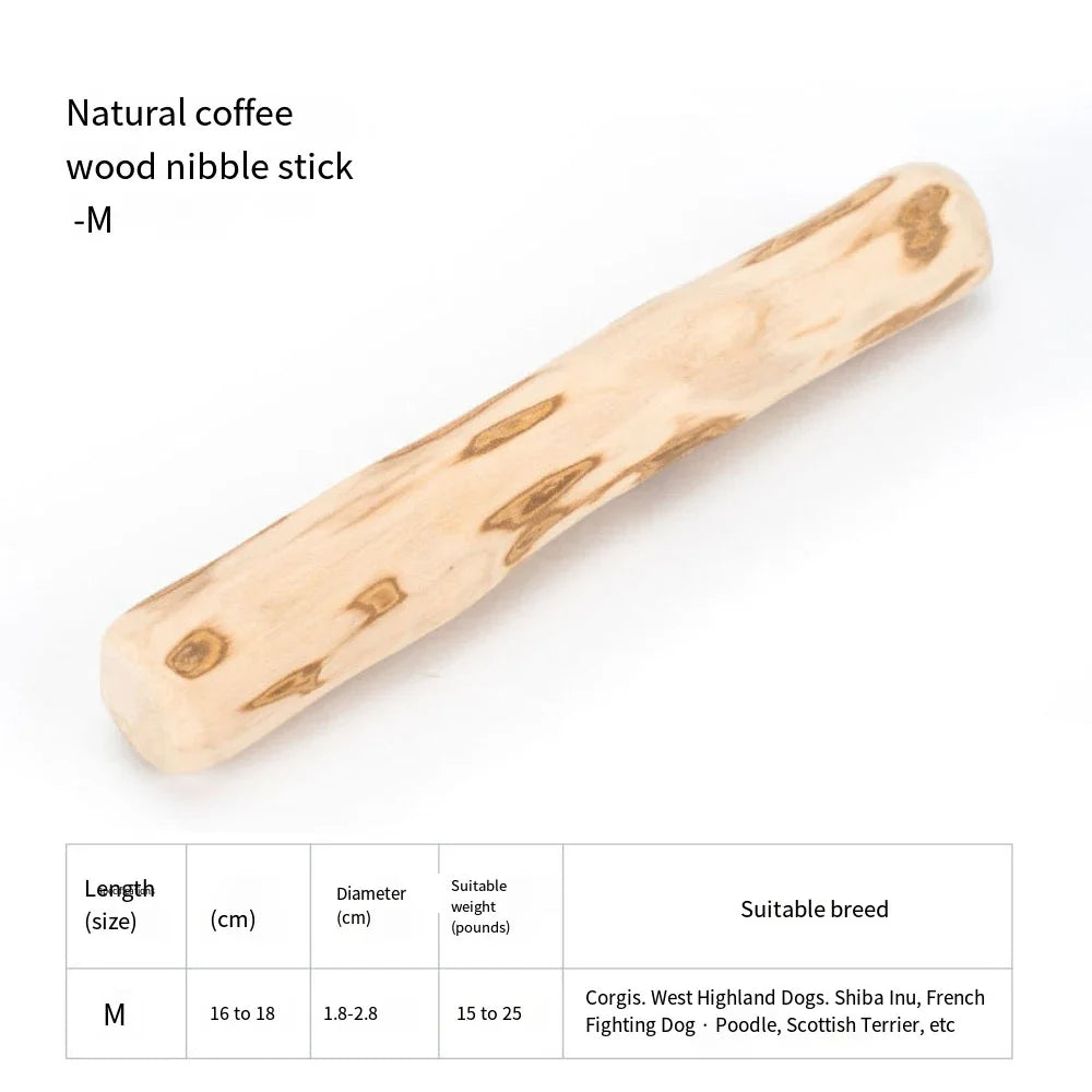 Dog Wooden Chew Toy – Natural Coffee Wood Stick for Dental Health | ZenPawsShop