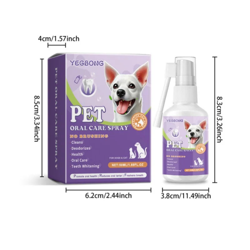 Dog and Cat Dental Cleaning Spray – Removes Tartar Freshens Breath and Prevents Calculus | ZenPawsShop