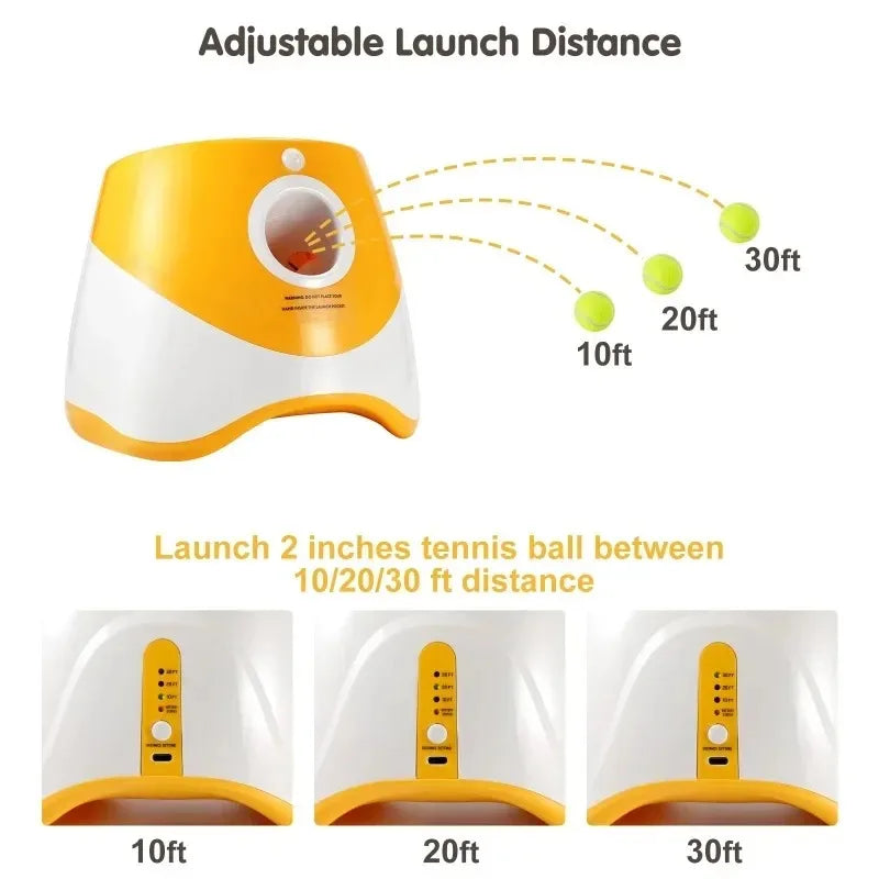 Automatic Dog Ball Launcher – Interactive Fetch Toy USB Rechargeable | ZenPawsShop