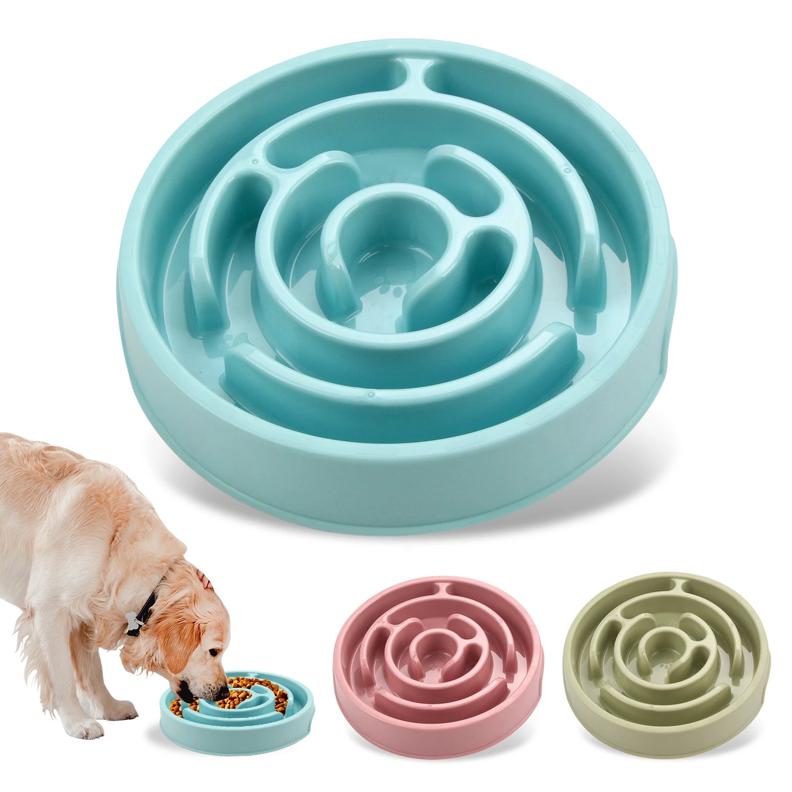 Dog Slow Feeder Bowl – Anti-Bloat Non-Slip Puzzle Dish for All Breeds | ZenPawsShop