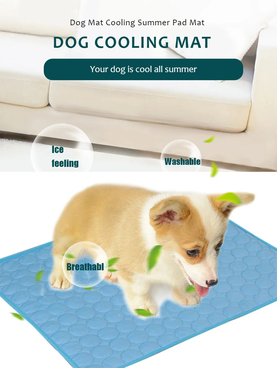 Dog Cooling Mat – Self-Cooling Gel Pad for All Breeds | ZenPawsShop