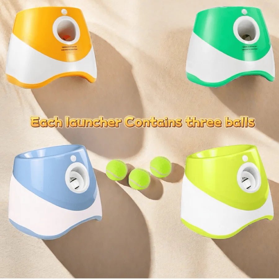 Automatic Dog Ball Launcher – Interactive Fetch Toy USB Rechargeable | ZenPawsShop
