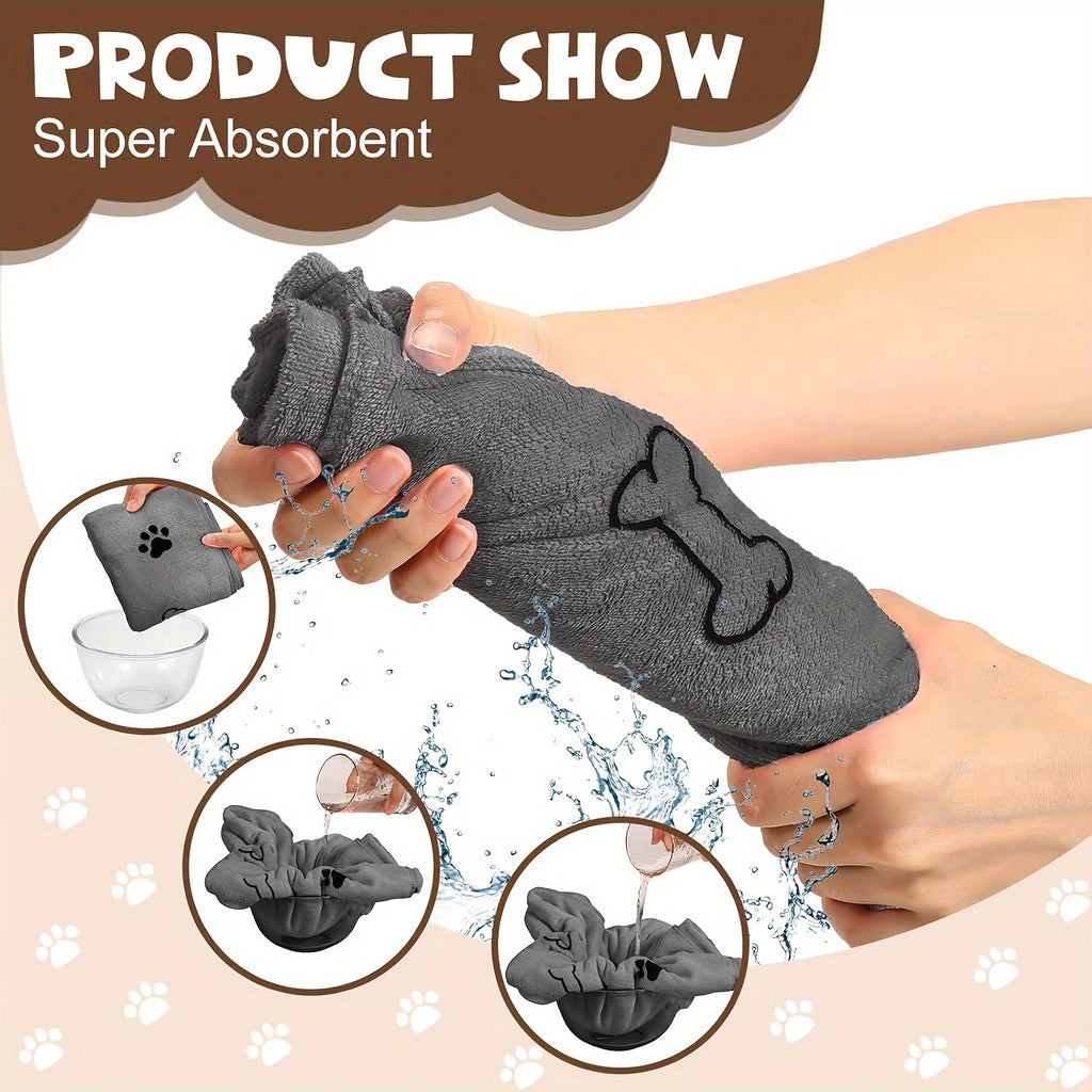 Dog Microfiber Bath Towel – Quick-Drying Super Absorbent Pet Bath Towel | ZenPawsShop