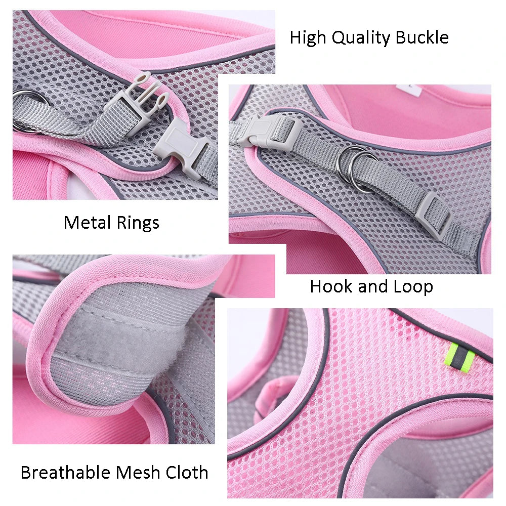 Dog Harness Vest – Reflective Adjustable Breathable for Small Medium Dogs | ZenPawsShop