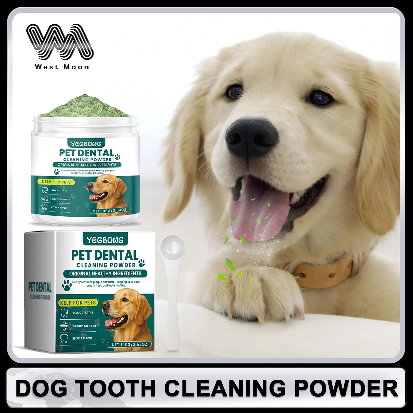 Dog Dental Powder – Removes Tartar and Freshens Breath for Healthy Gums | ZenPawsShop